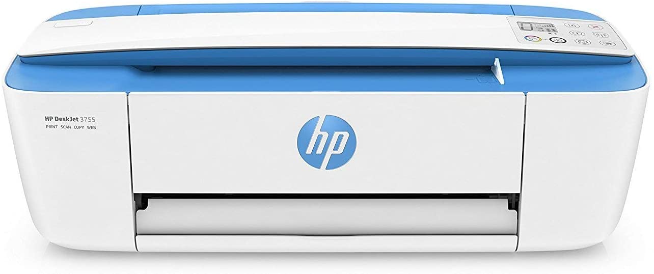 HP DeskJet 3755 Compact All-in-One Wireless Printer, HP Instant Ink, Works with Alexa - Blue Accent (J9V90A) HP DeskJet 3755 Compact All-in-One Wireless Printer, HP Instant Ink, Works with Alexa - Blue Accent (J9V90A)